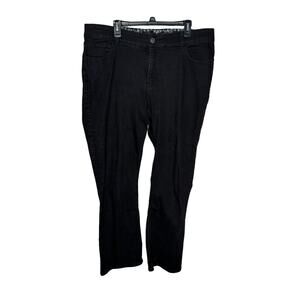 Lee Women's Jeans Riders High-Rise Straight Pants Cotton Blend Denim Black Sz.40
